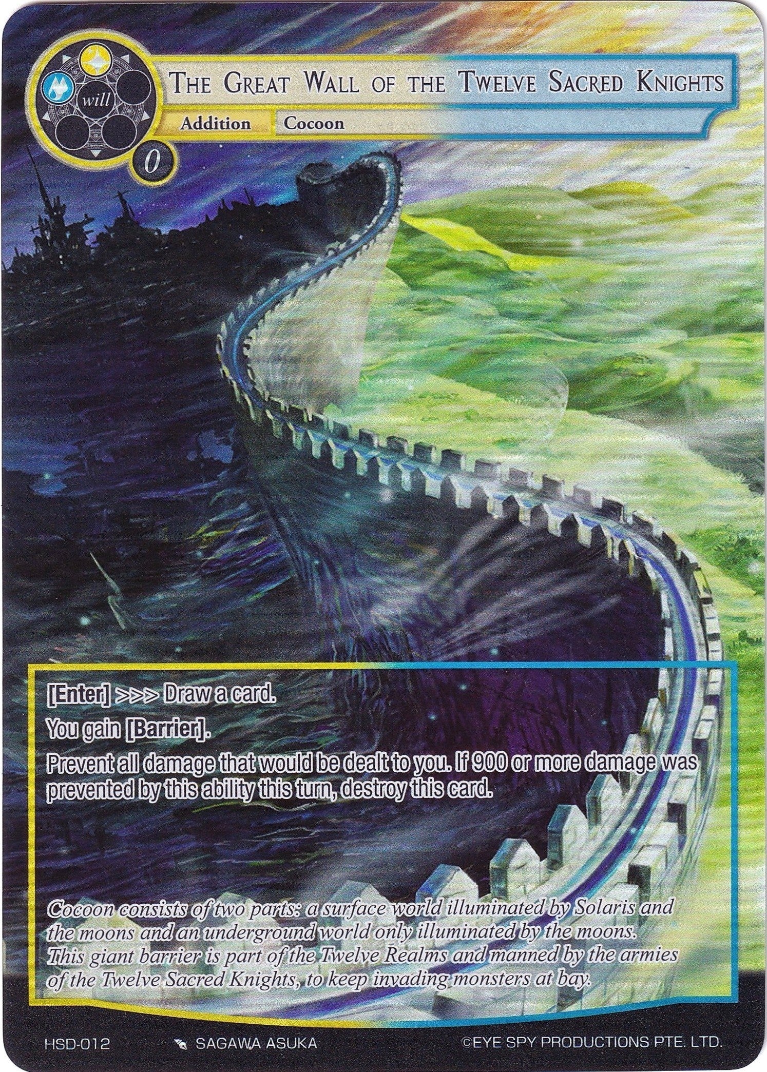 Image for The Great Wall of the Twelve Sacred Knights (Full Art) (Hero Cluster Starter Decks) (HSD-012) - Force of Will