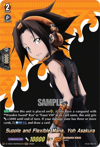 Image for Supple and Flexible Mana, Yoh Asakura (SKR) (D-TB03: Shaman King) (D-TB03/SKR003EN) - Cardfight Vanguard