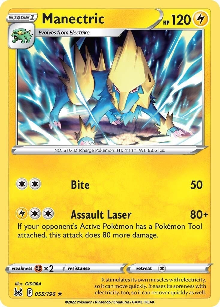 Image for Manectric (SWSH11: Lost Origin) (055/196) - Pokemon