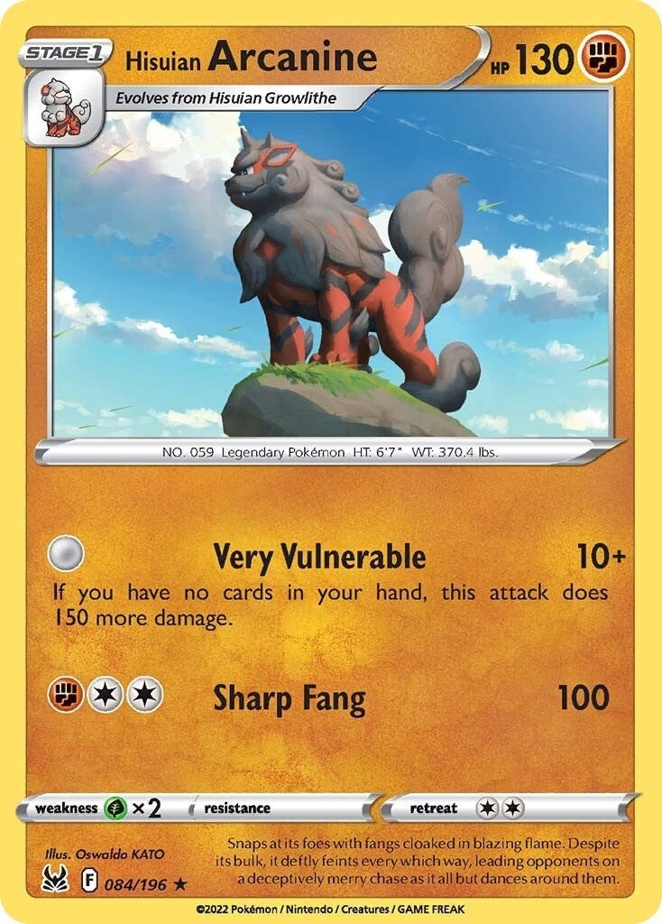 Image for Hisuian Arcanine (SWSH11: Lost Origin) (084/196) - Pokemon
