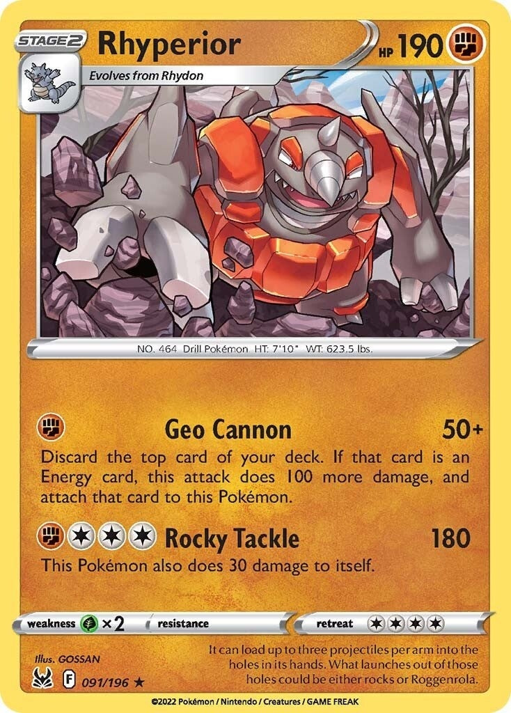 Image for Rhyperior (SWSH11: Lost Origin) (091/196) - Pokemon