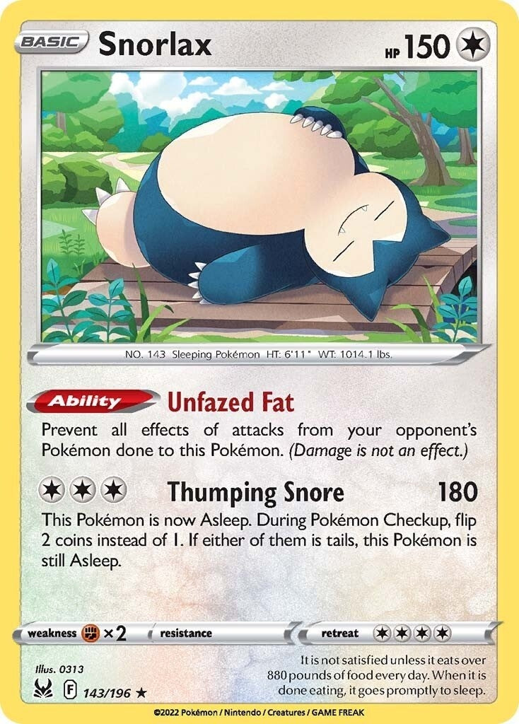 Image for Snorlax (SWSH11: Lost Origin) (143/196) - Pokemon