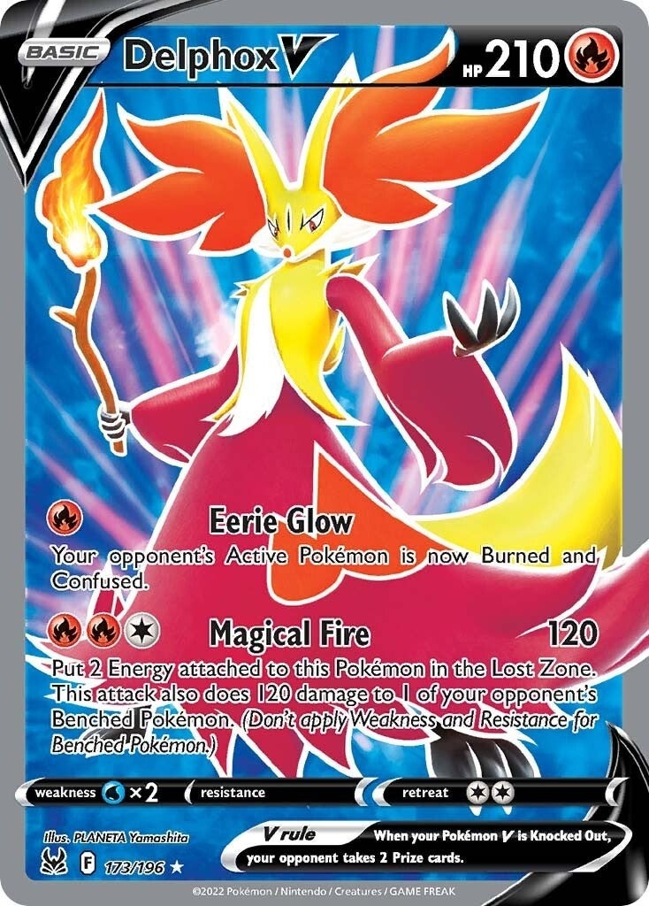 Image for Delphox V (Full Art) (SWSH11: Lost Origin) (173/196) - Pokemon