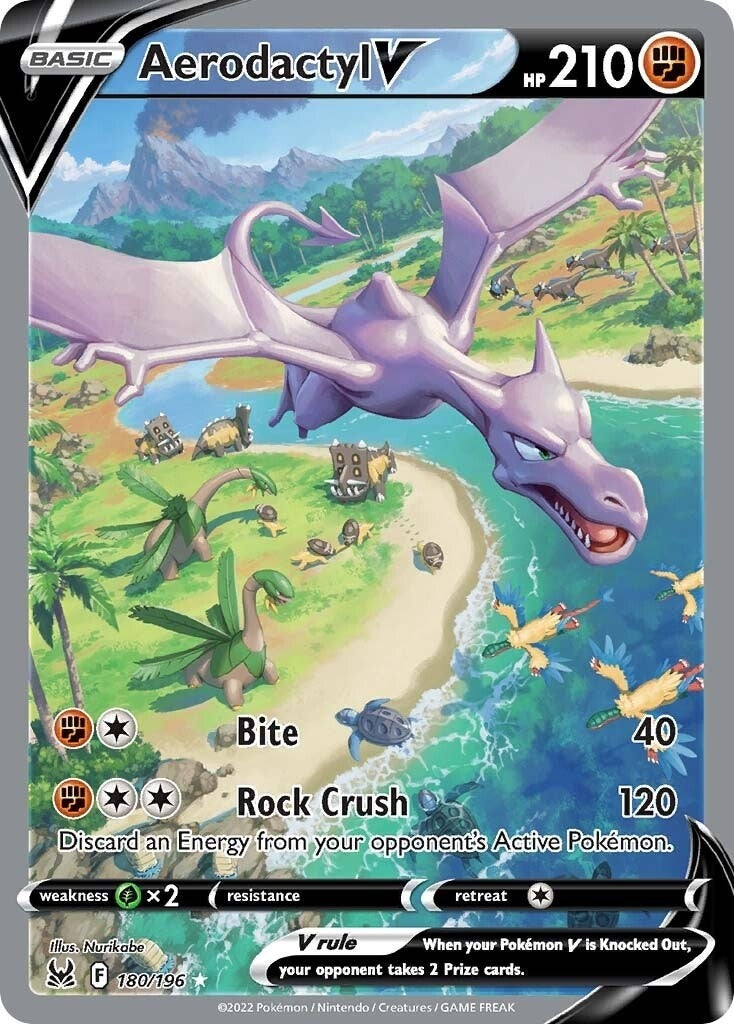 Image for Aerodactyl V (Alternate Full Art) (SWSH11: Lost Origin) (180/196) - Pokemon