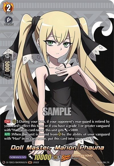 Image for Doll Master, Marion Phauna (SKR) (D-TB03: Shaman King) (D-TB03/SKR066EN) - Cardfight Vanguard