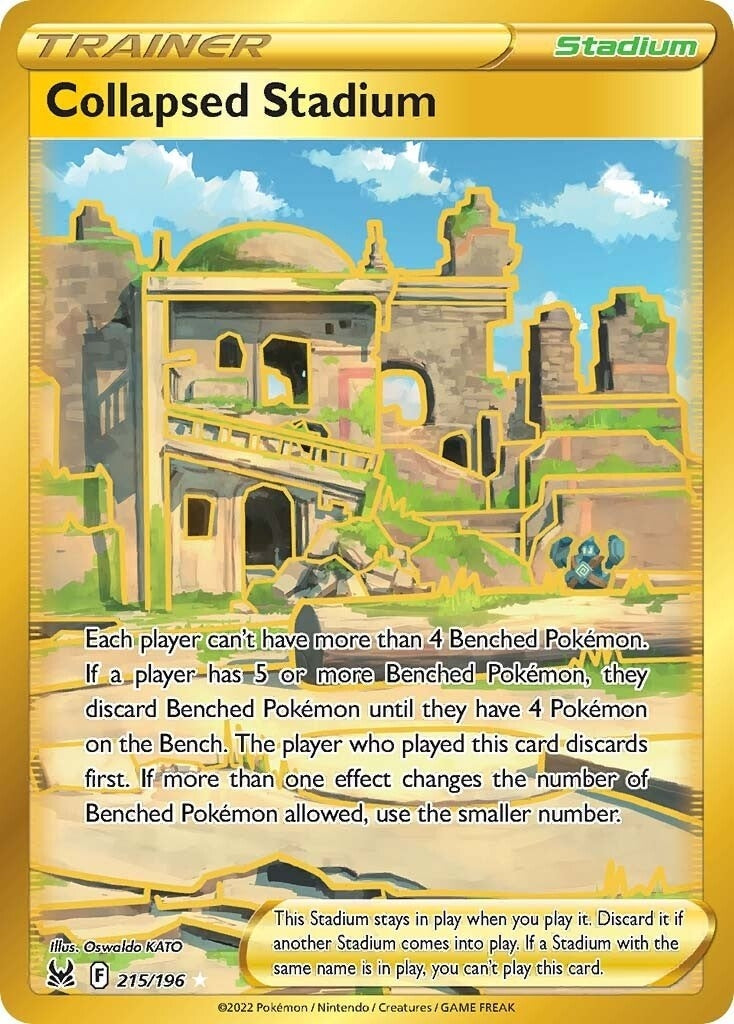 Image for Collapsed Stadium (Secret) (SWSH11: Lost Origin) (215/196) - Pokemon