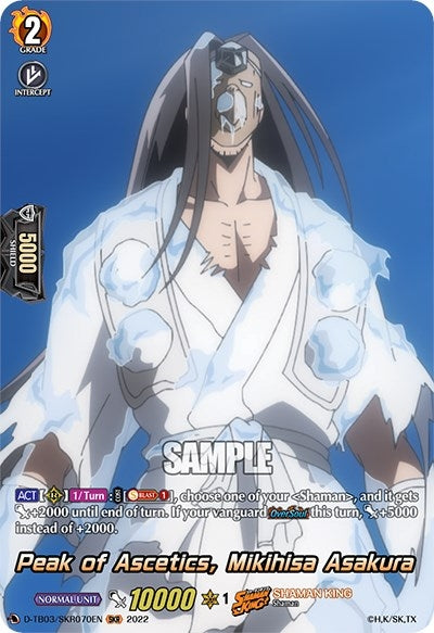 Image for Peak of Ascetics, Mikihisa Asakura (SKR) (D-TB03: Shaman King) (D-TB03/SKR070EN) - Cardfight Vanguard