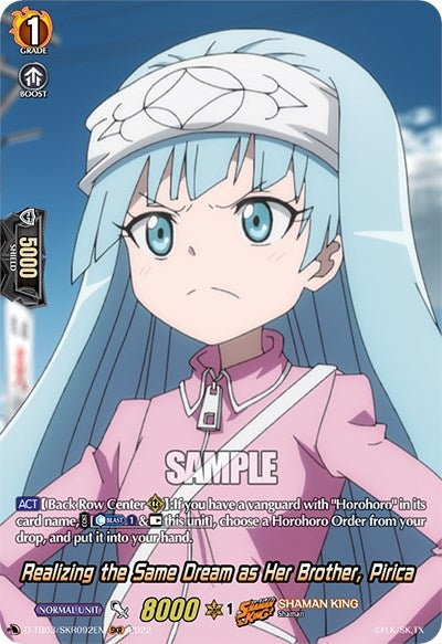 Image for Realizing the Same Dream as Her Brother, Pirica (SKR) (D-TB03: Shaman King) (D-TB03/SKR092EN) - Cardfight Vanguard