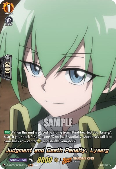Image for Judgment and Death Penalty, Lyserg (SKR) (D-TB03: Shaman King) (D-TB03/SKR097EN) - Cardfight Vanguard