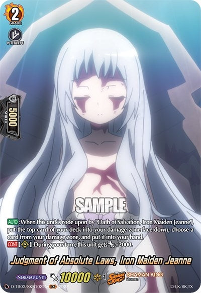 Image for Judgment of Absolute Laws, Iron Maiden Jeanne (SKR) (D-TB03: Shaman King) (D-TB03/SKR102EN) - Cardfight Vanguard