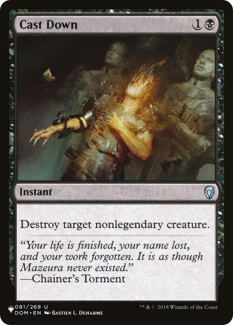 Image for Cast Down (DOM) (The List Reprints) (081/269) - Magic: The Gathering