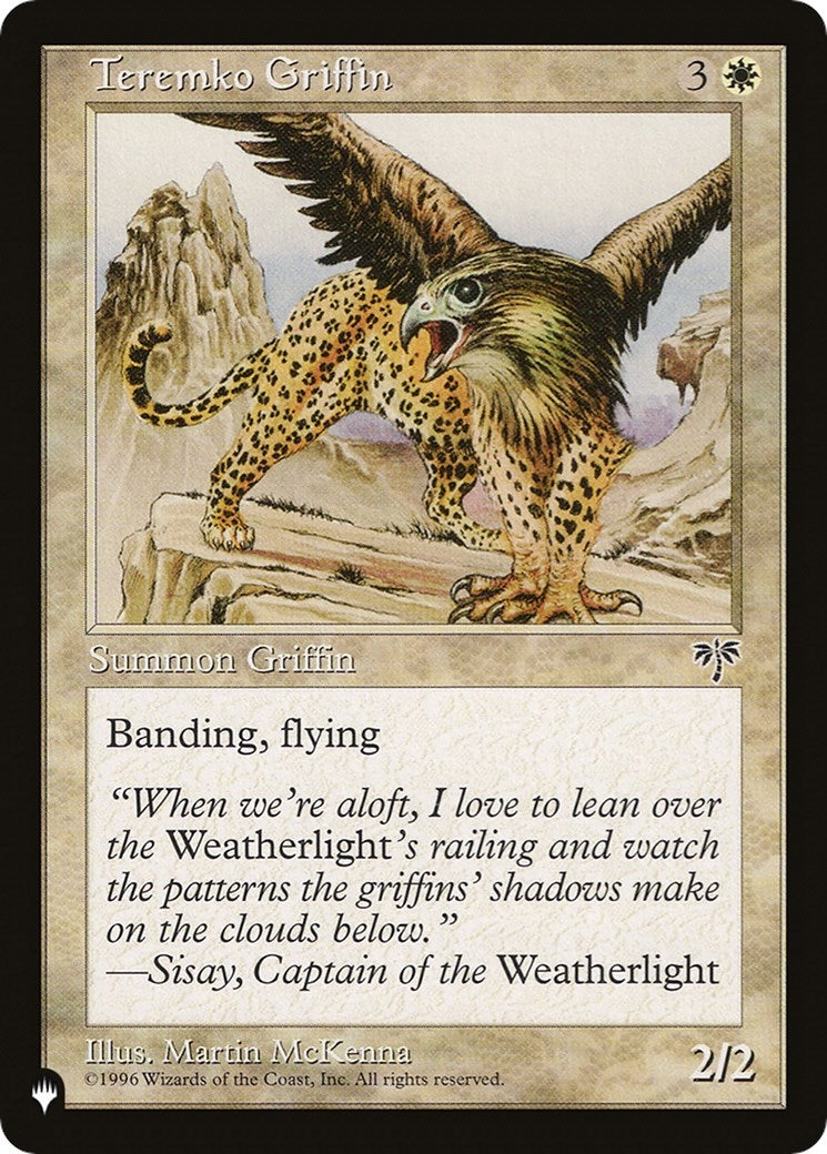 Image for Teremko Griffin (The List Reprints) - Magic: The Gathering