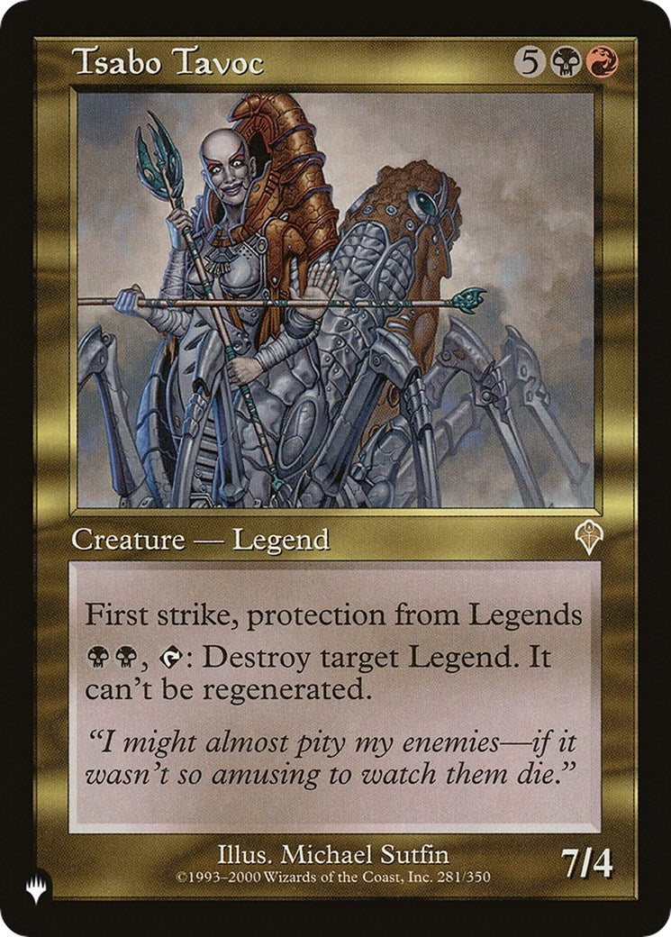 Image for Tsabo Tavoc (The List Reprints) (281/350) - Magic: The Gathering