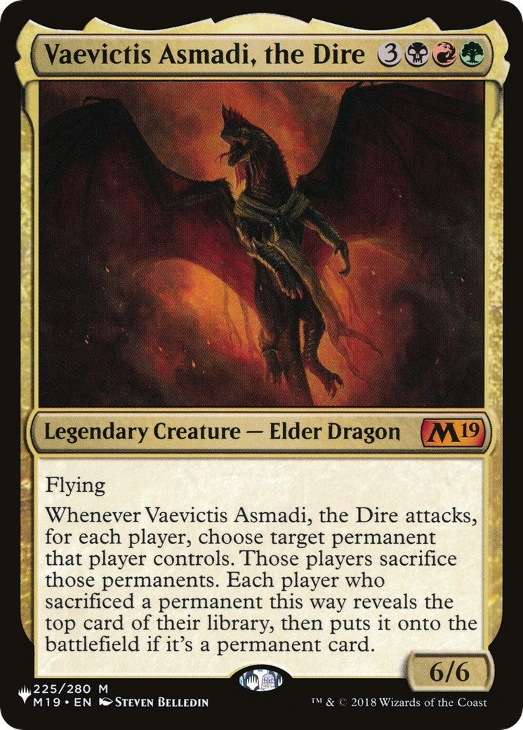 Image for Vaevictis Asmadi, the Dire (The List Reprints) (225/280) - Magic: The Gathering
