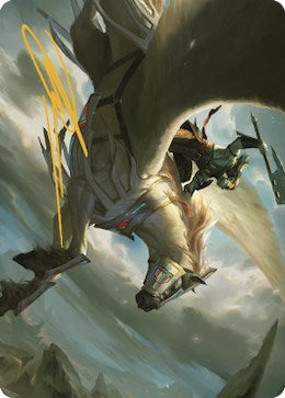 Image for Cleaving Skyrider Art Card (Gold-Stamped Signature) (Art Series: Dominaria United) (5) - Magic: The Gathering