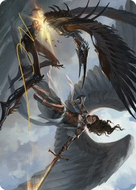 Image for Destroy Evil Art Card (Gold-Stamped Signature) (Art Series: Dominaria United) (7) - Magic: The Gathering