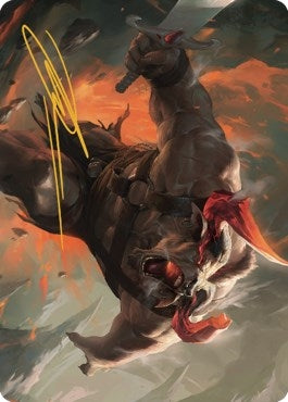 Image for Furious Bellow Art Card (Gold-Stamped Signature) (Art Series: Dominaria United) (31) - Magic: The Gathering