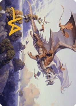 Image for Rith, Liberated Primeval Art Card (Gold-Stamped Signature) (Art Series: Dominaria United) (52) - Magic: The Gathering