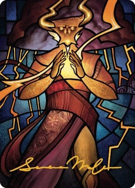 Image for Najal, the Storm Runner Art Card (Gold-Stamped Signature) (Art Series: Dominaria United) (74) - Magic: The Gathering