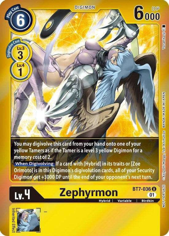 Image for Zephyrmon (Event Pack 3) (BT07) (BT7-036 U) - Digimon Card Game