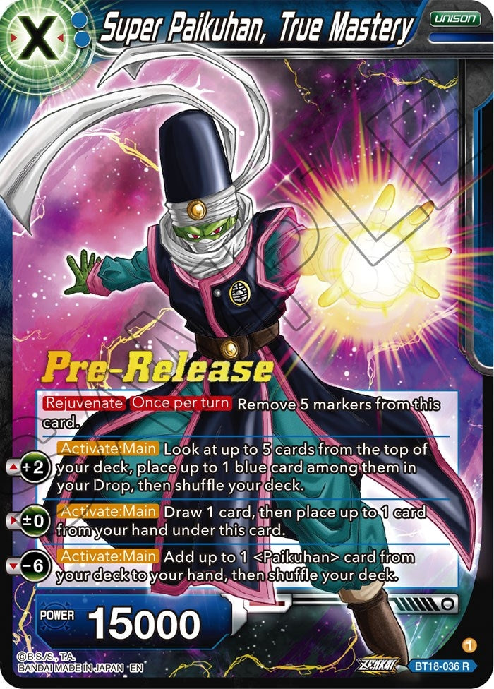 Image for Super Paikuhan, True Master (Dawn of the Z-Legends Pre-Release Cards) (BT18-036) - Dragon Ball Super: Masters