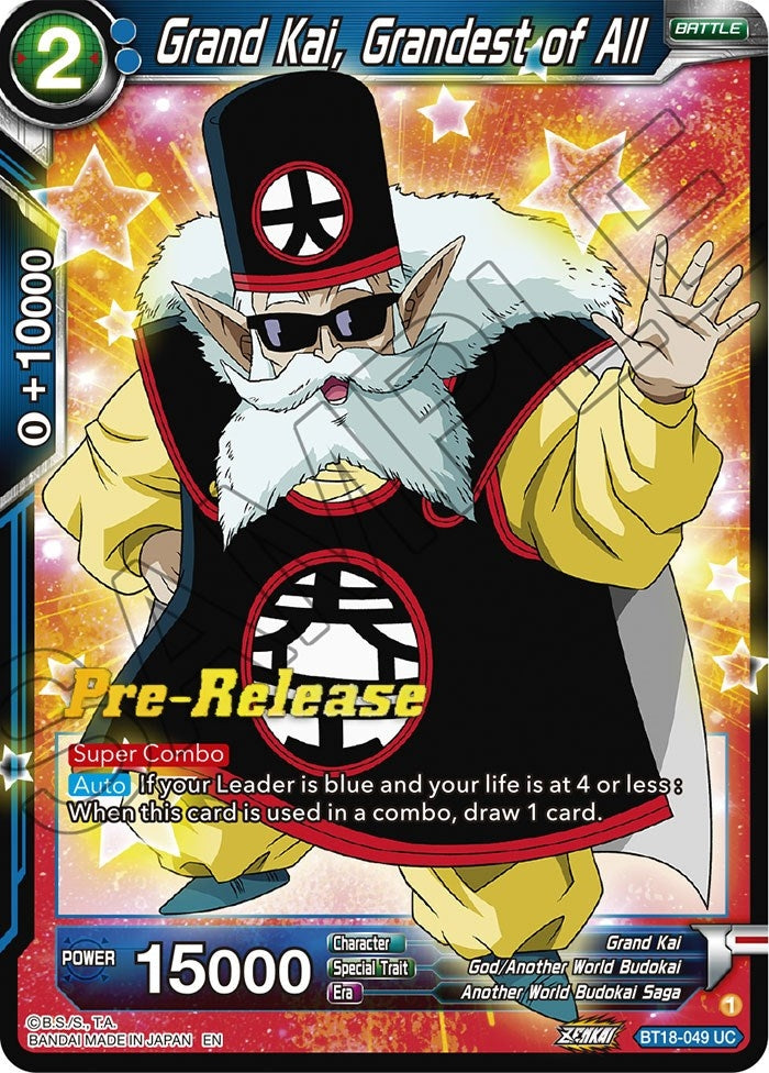 Image for Grand Kai, Grandest of All (Dawn of the Z-Legends Pre-Release Cards) (BT18-049) - Dragon Ball Super: Masters