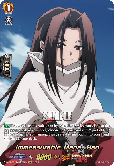Image for Immeasurable Mana, Hao (SKR) (D-TB03: Shaman King) (D-TB03/SKR126EN) - Cardfight Vanguard