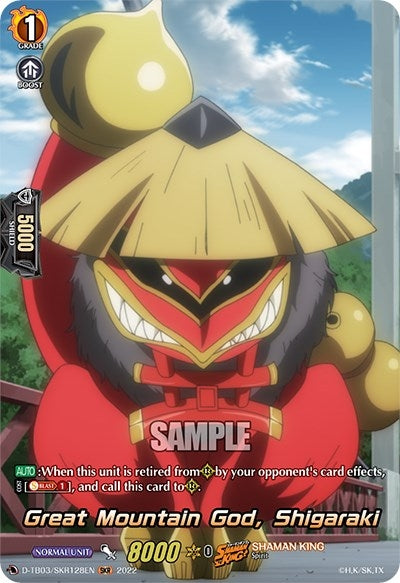 Image for Great Mountain God, Shigaraki (SKR) (D-TB03: Shaman King) (D-TB03/SKR128EN) - Cardfight Vanguard