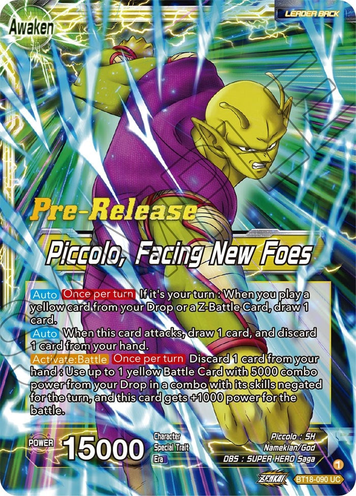 Image for Piccolo // Piccolo, Facing New Foes (Dawn of the Z-Legends Pre-Release Cards) (BT18-090) - Dragon Ball Super: Masters