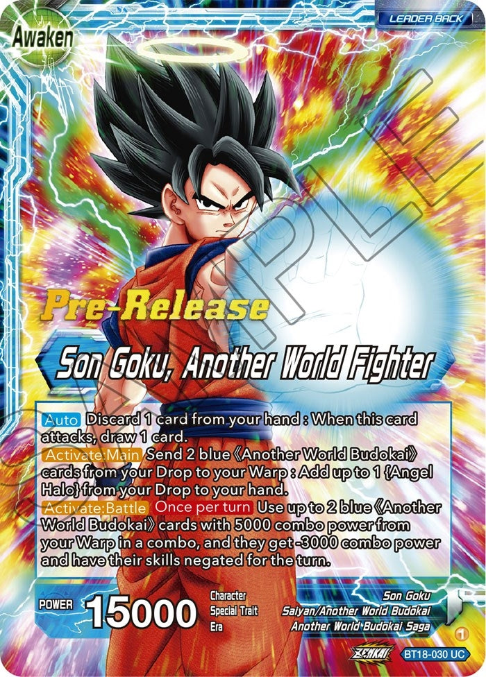 Image for Son Goku // Son Goku, Another World Fighter (Dawn of the Z-Legends Pre-Release Cards) (BT18-030) - Dragon Ball Super: Masters