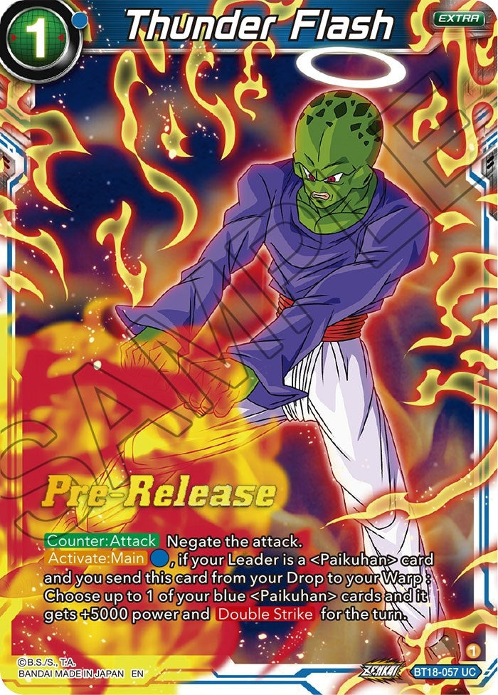 Image for Thunder Flash (Dawn of the Z-Legends Pre-Release Cards) (BT18-057) - Dragon Ball Super: Masters