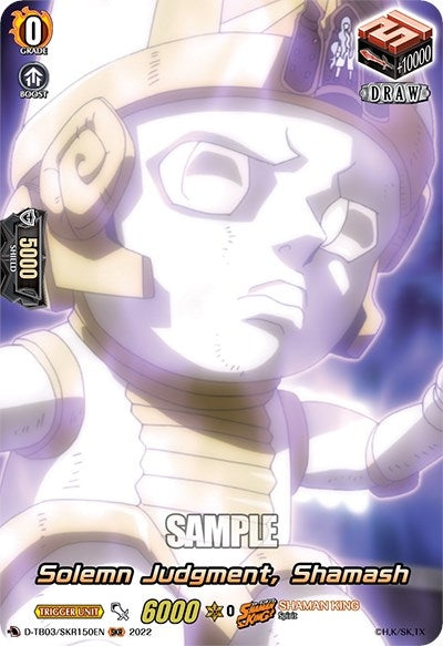Image for Solemn Judgment, Shamash (SKR) (D-TB03: Shaman King) (D-TB03/SKR150EN) - Cardfight Vanguard