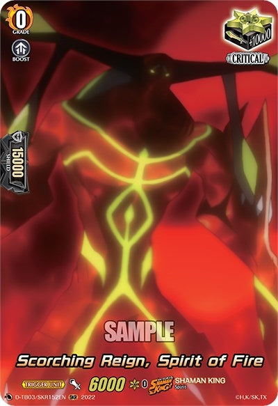 Image for Scorching Reign, spirit of Fire (SKR) (D-TB03: Shaman King) (D-TB03/SKR152EN) - Cardfight Vanguard