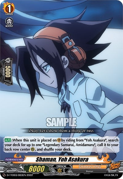 Image for Shaman, Yoh Asakura (D-TTD03: Shaman King) (D-TTD03/003EN) - Cardfight Vanguard