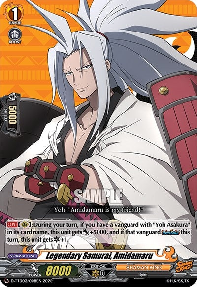 Image for Legendary Samurai, Amidamaru (D-TTD03: Shaman King) (D-TTD03/008EN) - Cardfight Vanguard
