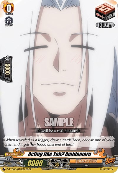 Image for Acting like Yoh? Amidamaru (D-TTD03: Shaman King) (D-TTD03/013EN) - Cardfight Vanguard
