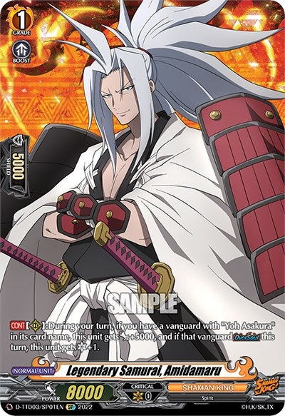 Image for Legendary Samurai, Amidamaru (SP) (D-TTD03: Shaman King) (D-TTD03/SP01EN) - Cardfight Vanguard