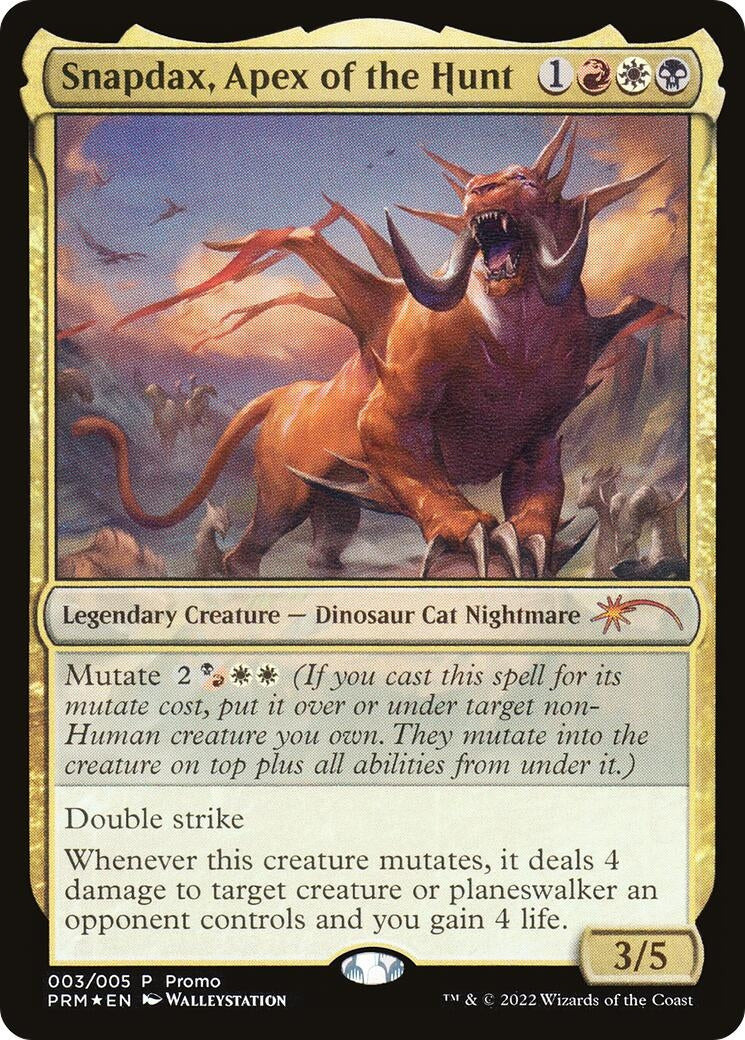 Image for Snapdax, Apex of the Hunt (2022 Lunar New Year Promo) (Unique and Miscellaneous Promos) (3) - Magic: The Gathering