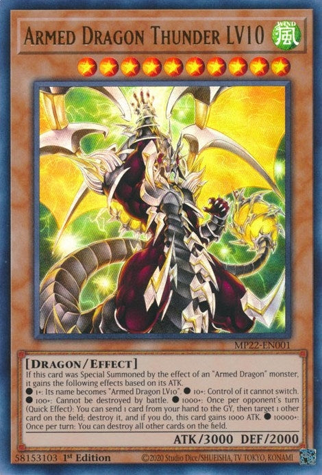 Image for Armed Dragon Thunder LV10 (2022 Tin of the Pharaoh's Gods) (MP22-EN001) - YuGiOh
