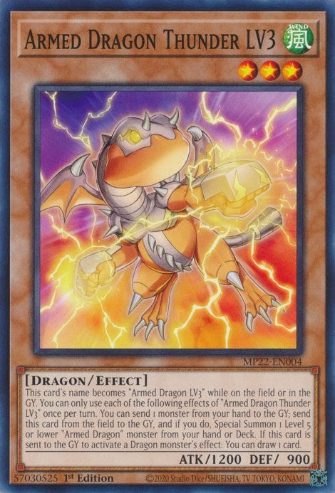 Image for Armed Dragon Thunder LV3 (2022 Tin of the Pharaoh's Gods) (MP22-EN004) - YuGiOh