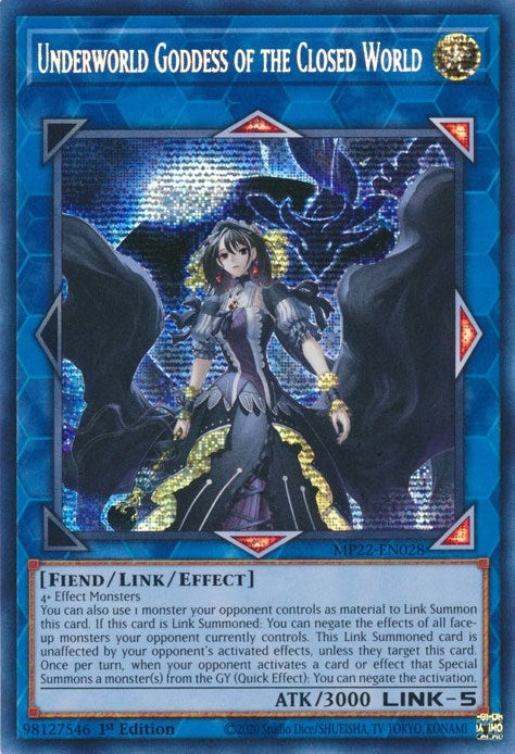 Image for Underworld Goddess of the Closed World (2022 Tin of the Pharaoh's Gods) (MP22-EN028) - YuGiOh