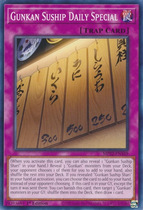Image for Gunkan Suship Daily Special (2022 Tin of the Pharaoh's Gods) (MP22-EN169) - YuGiOh