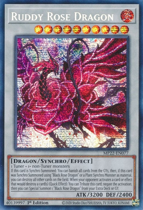 Image for Ruddy Rose Dragon (2022 Tin of the Pharaoh's Gods) (MP22-EN077) - YuGiOh