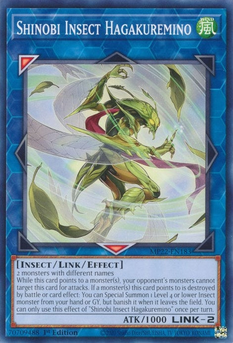 Image for Shinobi Insect Hagakuremino (2022 Tin of the Pharaoh's Gods) (MP22-EN183) - YuGiOh