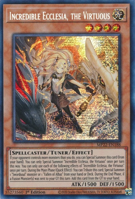 Image for Incredible Ecclesia, the Virtuous (2022 Tin of the Pharaoh's Gods) (MP22-EN188) - YuGiOh