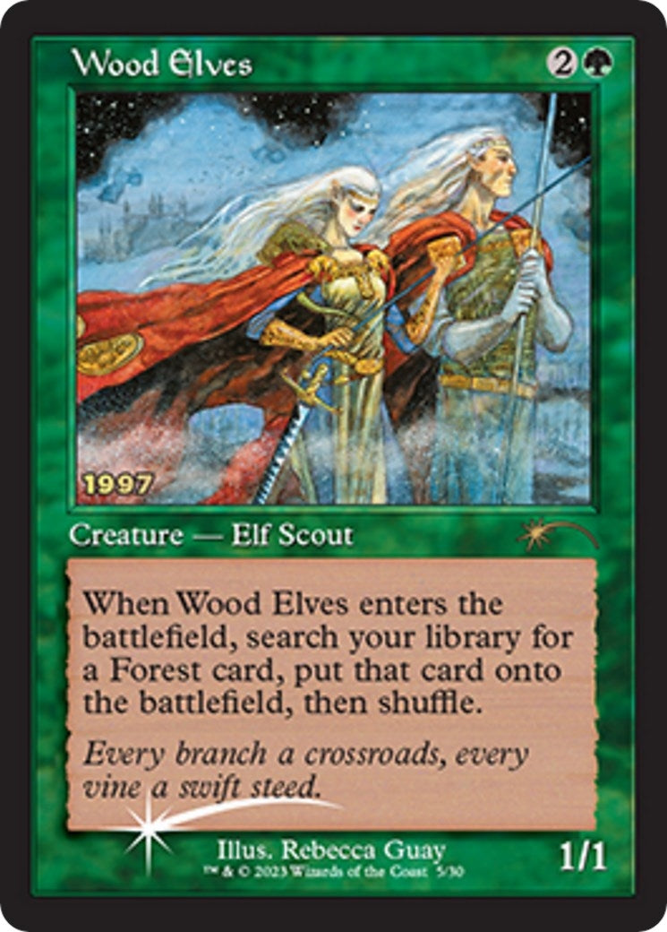 Image for Wood Elves (30th Anniversary Promos) (5) - Magic: The Gathering