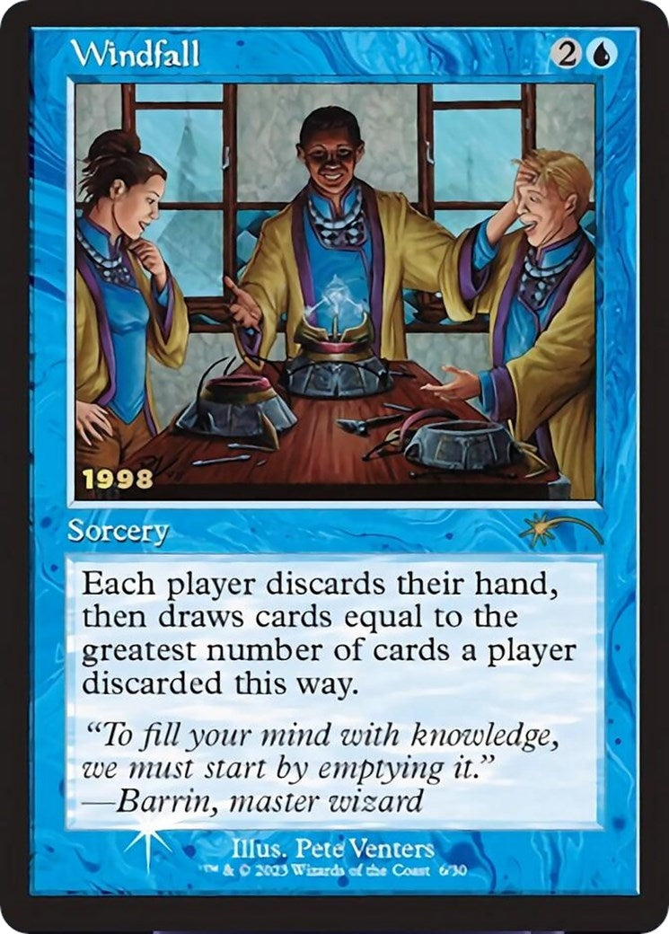 Image for Windfall (30th Anniversary Promos) (6) - Magic: The Gathering