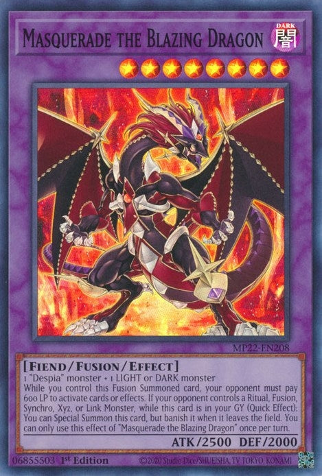 Image for Masquerade the Blazing Dragon (2022 Tin of the Pharaoh's Gods) (MP22-EN208) - YuGiOh
