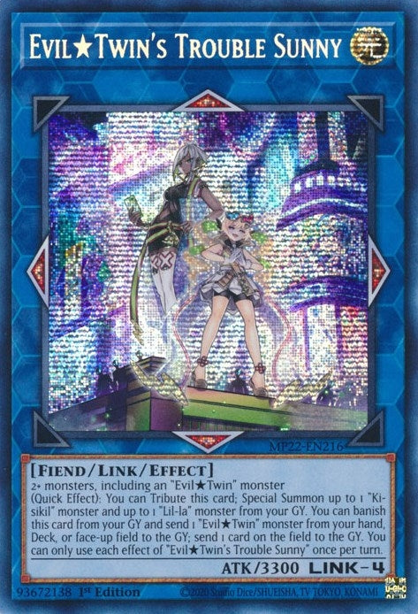 Image for Evil Twin's Trouble Sunny (2022 Tin of the Pharaoh's Gods) (MP22-EN216) - YuGiOh
