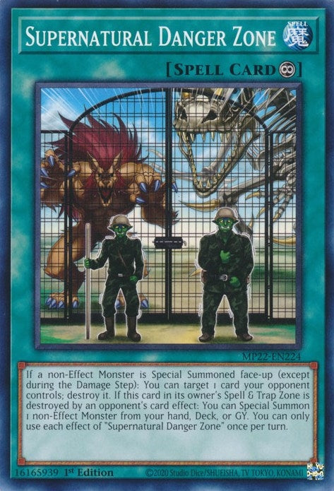 Image for Supernatural Danger Zone (2022 Tin of the Pharaoh's Gods) (MP22-EN224) - YuGiOh
